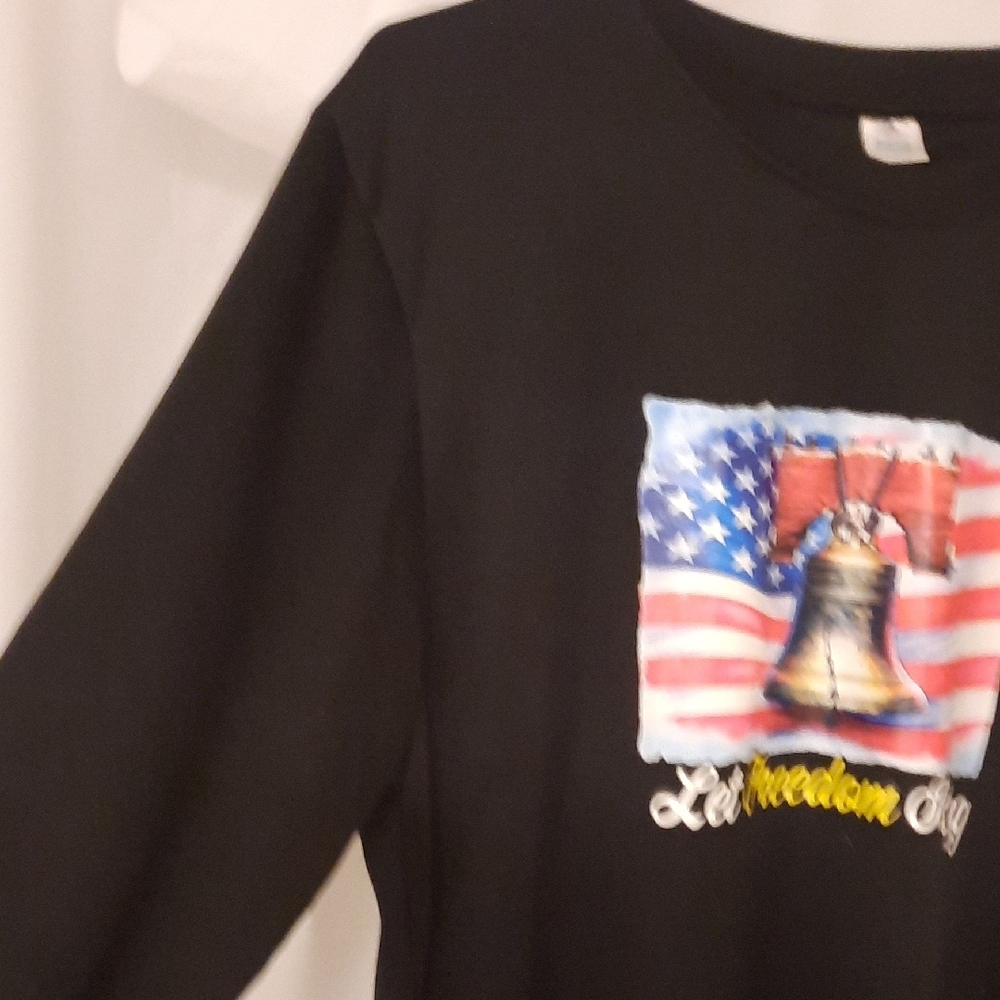 Black Long Sleeve  with Patriotic Print - Picture 4 of 4